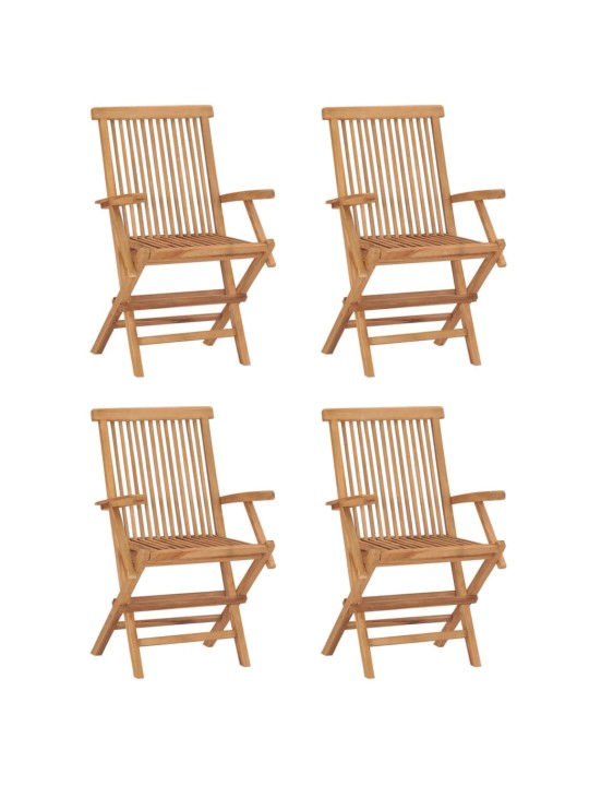 5dílný skládací zahradní jídelní set masivní teakové dřevo
