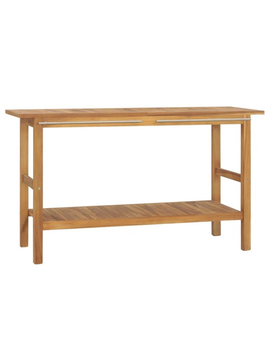Koupelnová skříňka s umyvadly z černého mramoru masivní teak