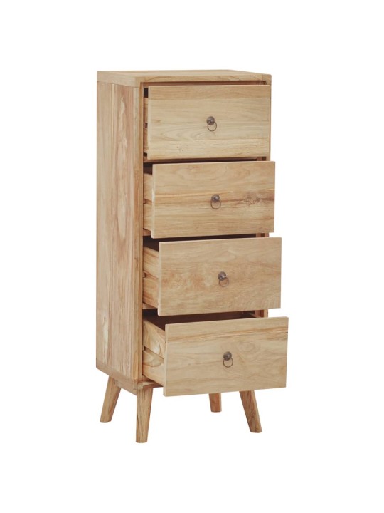 Komoda se zásuvkami 40 x 30 x 100 cm masivní teakové dřevo