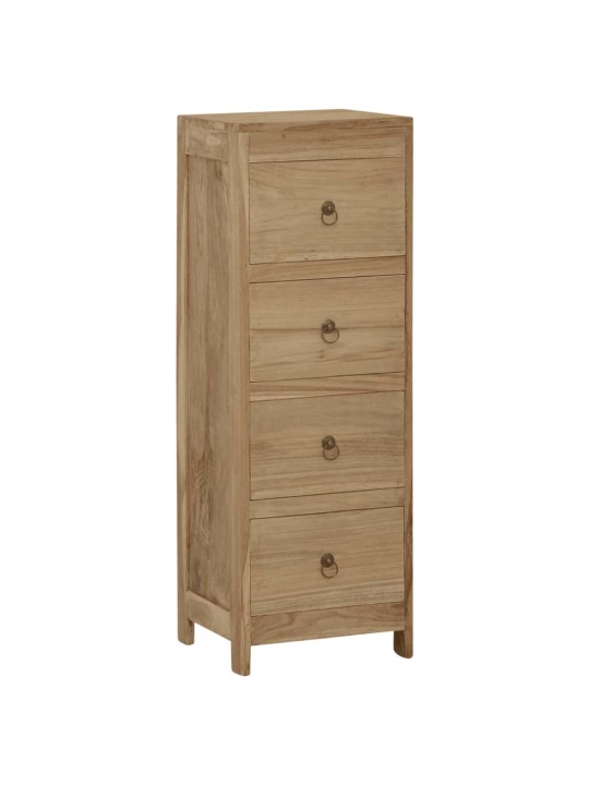 Komoda se zásuvkami 30 x 30 x 90 cm masivní teakové dřevo
