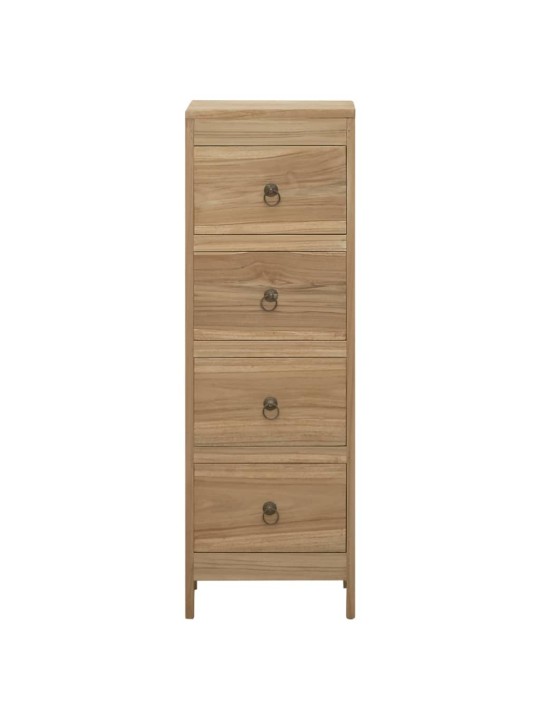 Komoda se zásuvkami 30 x 30 x 90 cm masivní teakové dřevo
