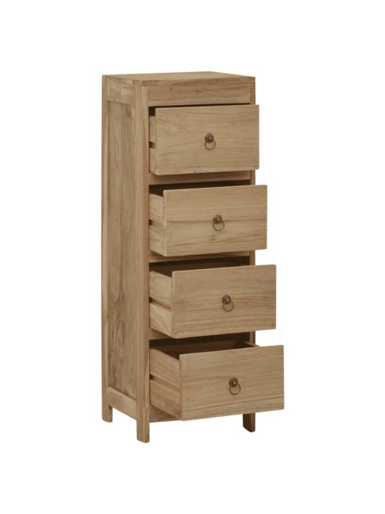 Komoda se zásuvkami 30 x 30 x 90 cm masivní teakové dřevo