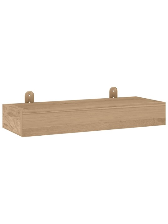 Nástěnné police 2 ks 40 x 15 x 4 cm masivní teakové dřevo