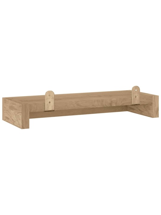Nástěnné police 2 ks 40 x 15 x 4 cm masivní teakové dřevo