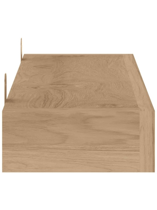 Nástěnné police 2 ks 60 x 15 x 4 cm masivní teakové dřevo