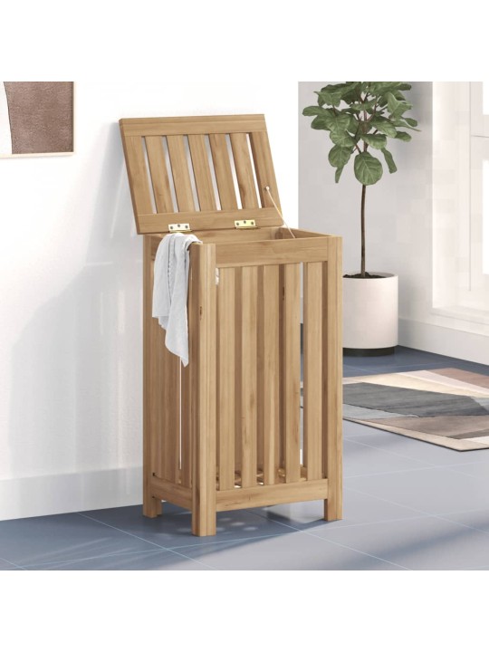 Koš na prádlo 35 x 25 x 60 cm masivní teakové dřevo