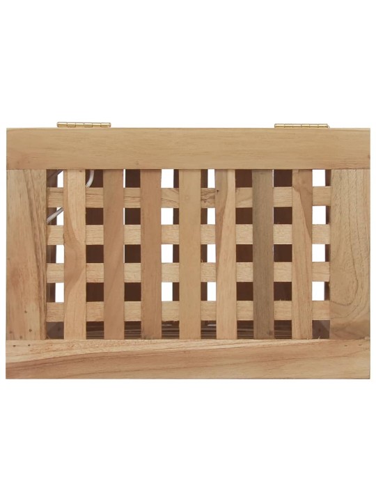 Koš na prádlo 35 x 25 x 60 cm masivní teakové dřevo