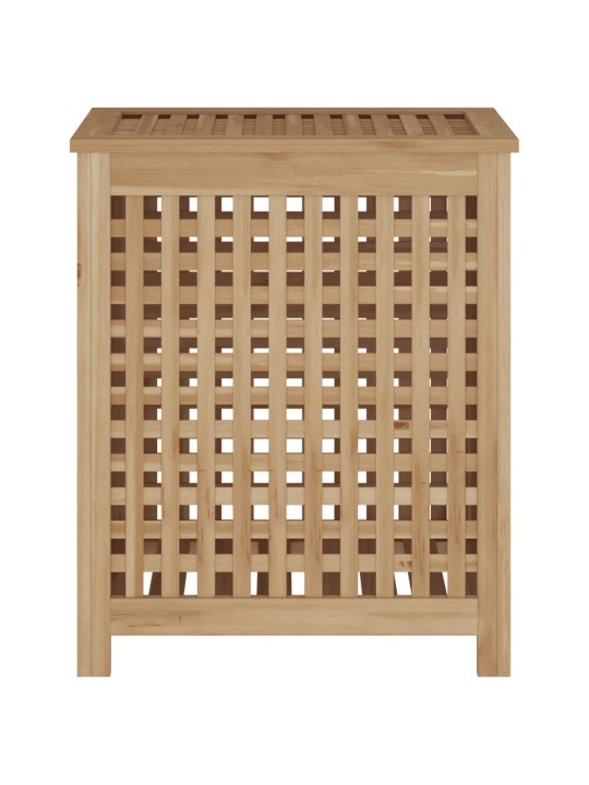 Koš na prádlo 50 x 35 x 60 cm masivní teakové dřevo