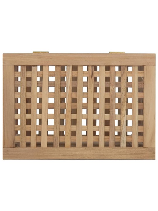 Koš na prádlo 50 x 35 x 60 cm masivní teakové dřevo