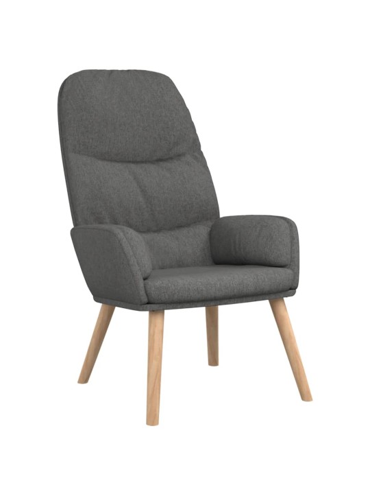 Relaxační křeslo světle šedé textil