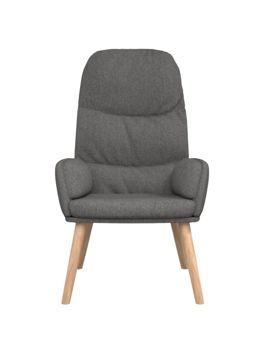 Relaxační křeslo světle šedé textil