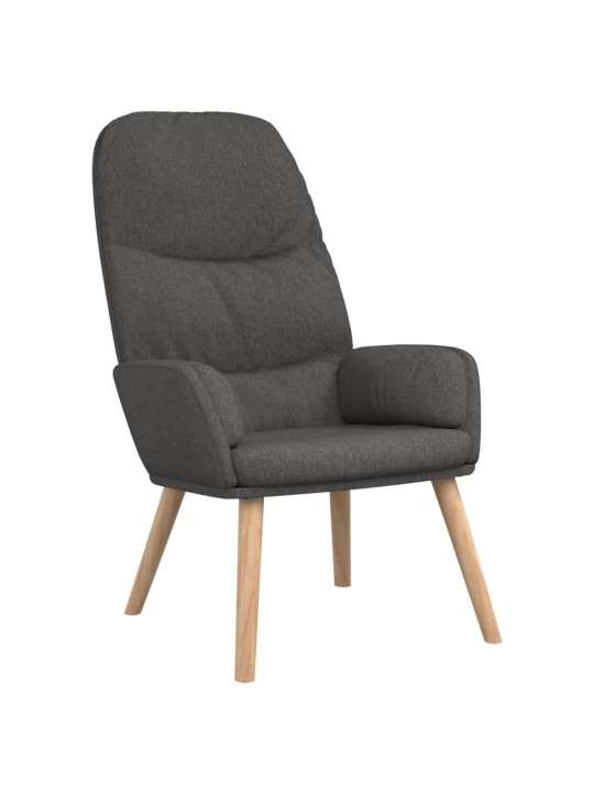 Relaxační křeslo tmavě šedé textil