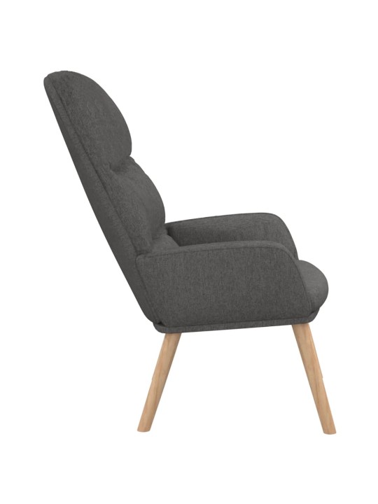 Relaxační křeslo tmavě šedé textil