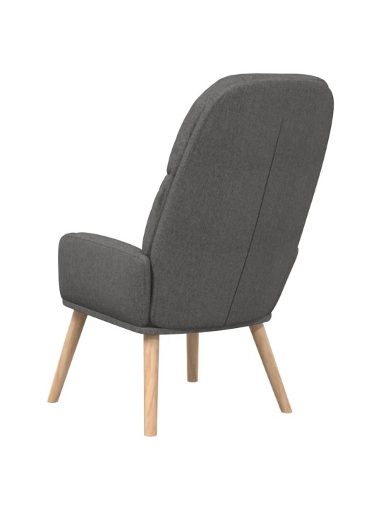 Relaxační křeslo tmavě šedé textil