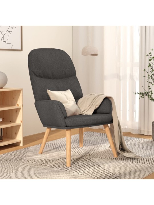 Relaxační křeslo tmavě šedé textil