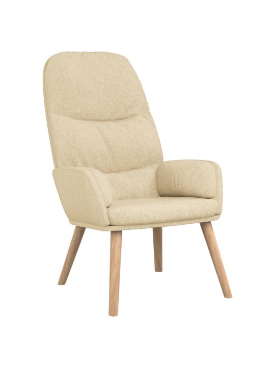 Relaxační křeslo krémové textil