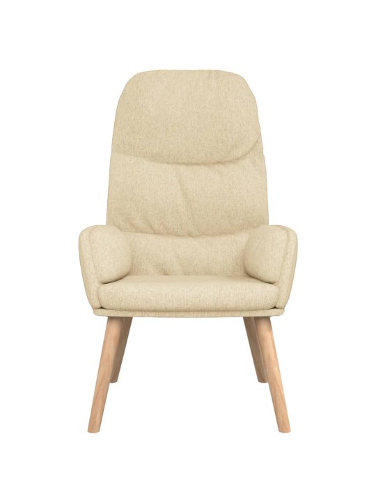 Relaxační křeslo krémové textil