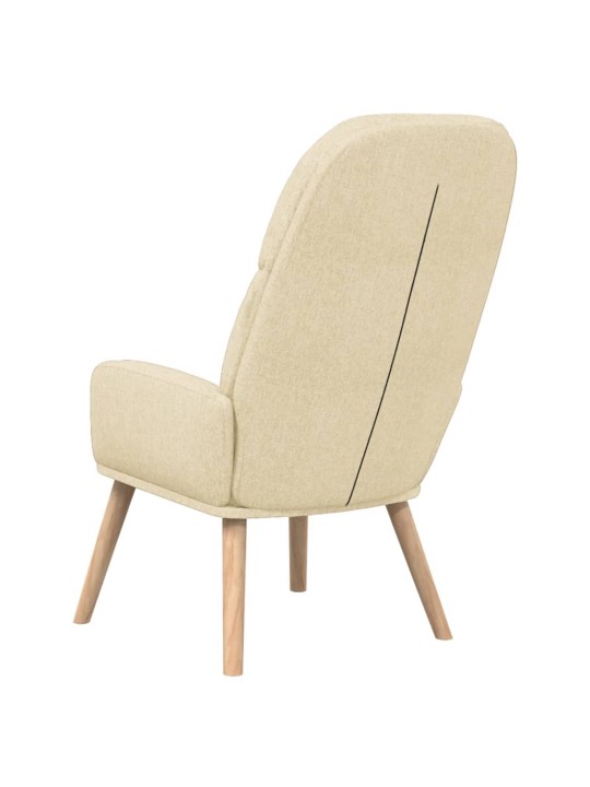 Relaxační křeslo krémové textil