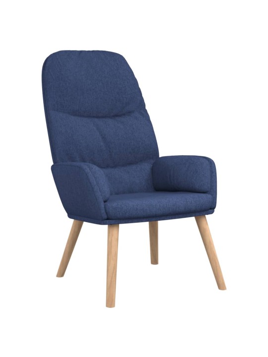 Relaxační křeslo modré textil