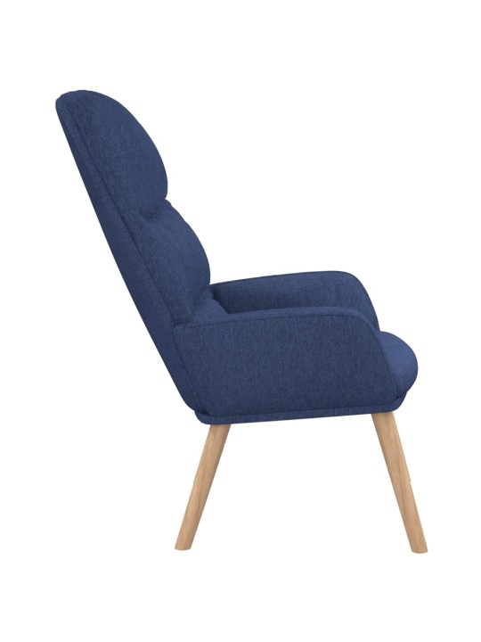 Relaxační křeslo modré textil