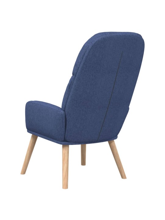 Relaxační křeslo modré textil
