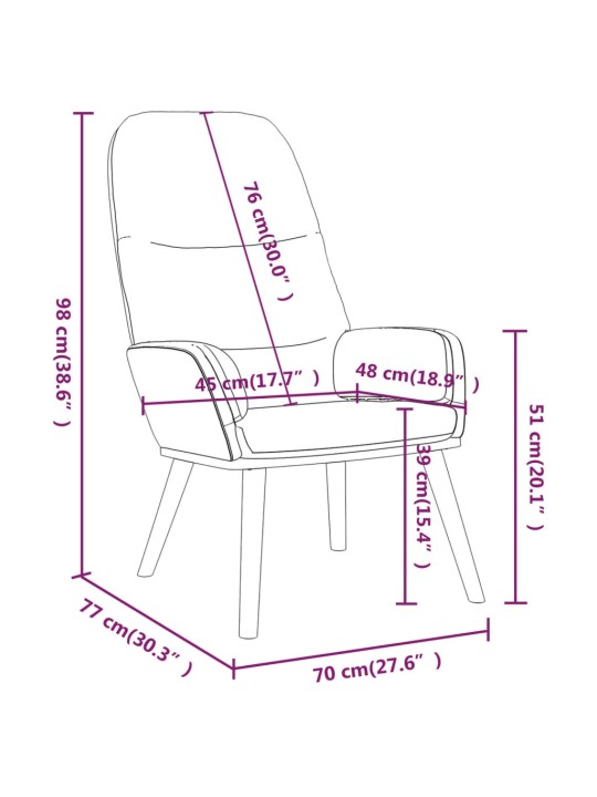 Relaxační křeslo modré textil