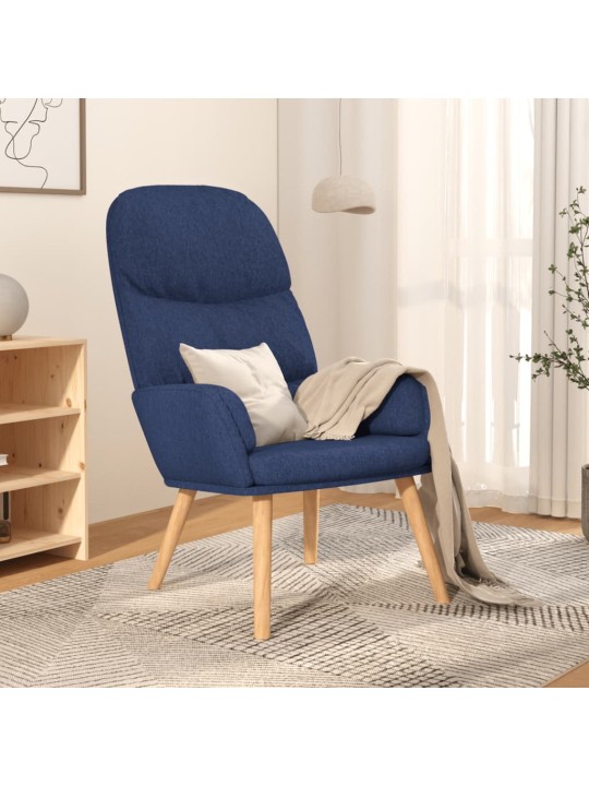 Relaxační křeslo modré textil