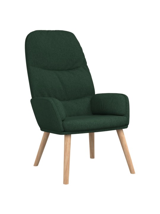 Relaxační křeslo tmavě zelené textil