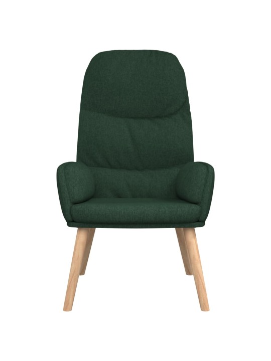 Relaxační křeslo tmavě zelené textil