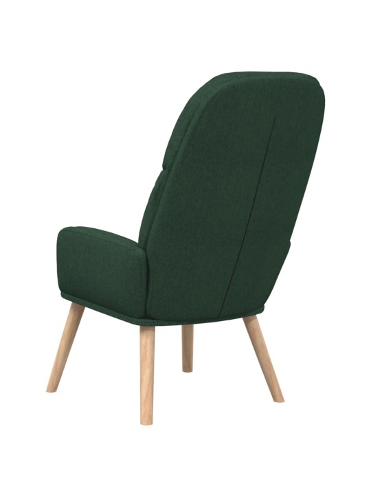 Relaxační křeslo tmavě zelené textil