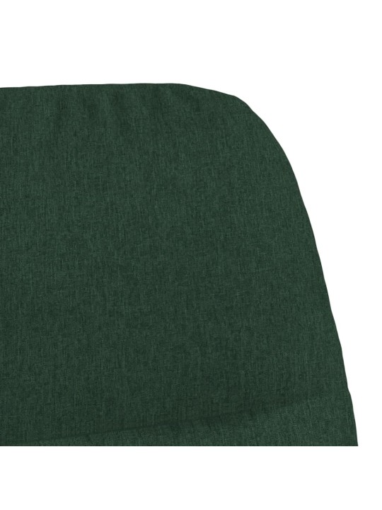 Relaxační křeslo tmavě zelené textil