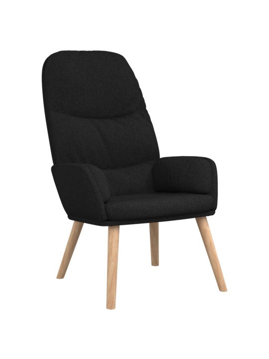 Relaxační křeslo černé textil