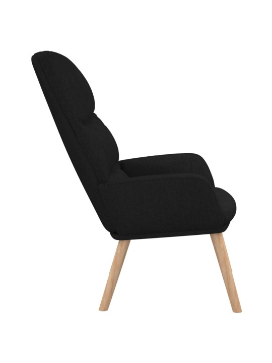 Relaxační křeslo černé textil