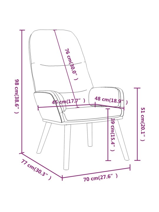 Relaxační křeslo taupe textil