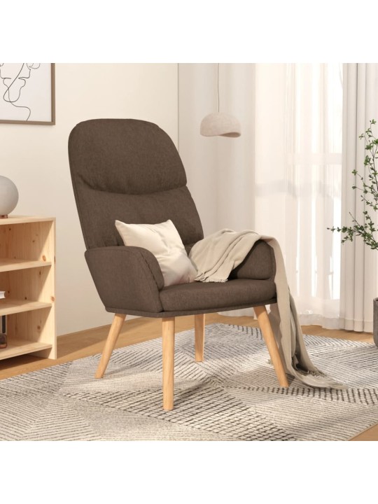 Relaxační křeslo taupe textil