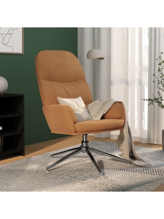 Relaxační křeslo taupe umělá semišová kůže