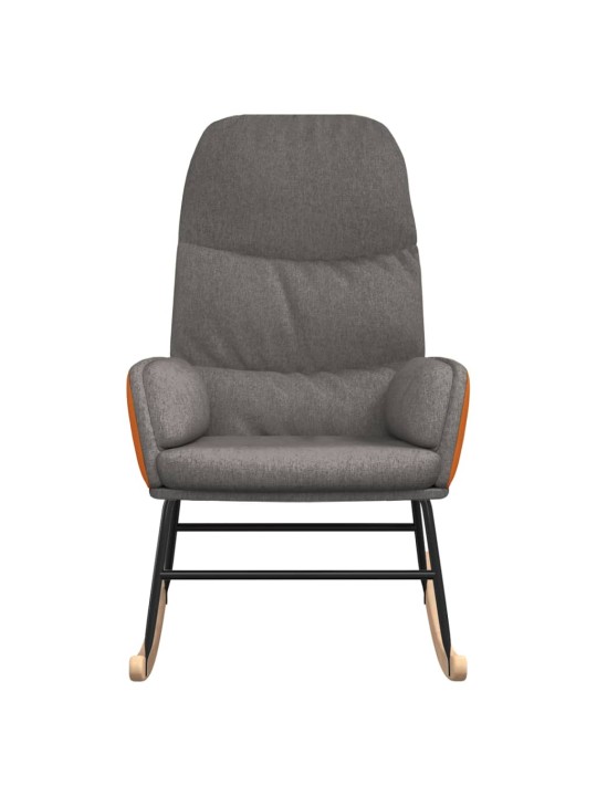 Houpací křeslo světle šedé textil