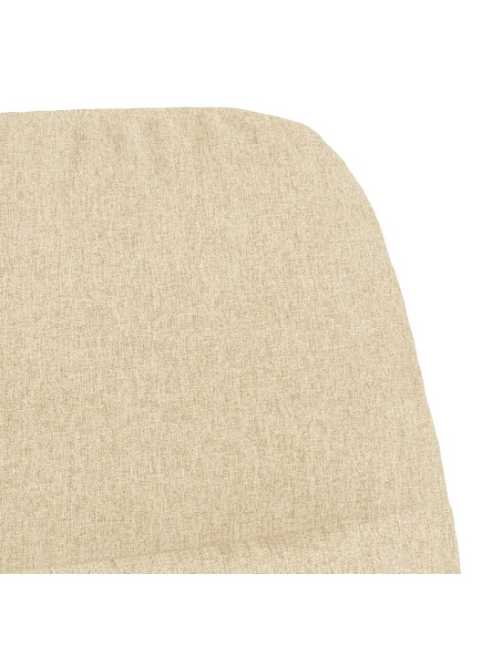 Houpací křeslo krémově bílé textil