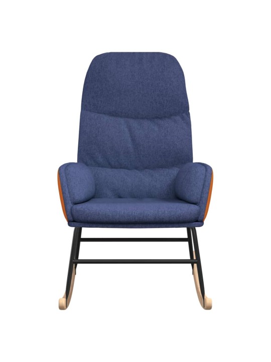 Houpací křeslo modré textil