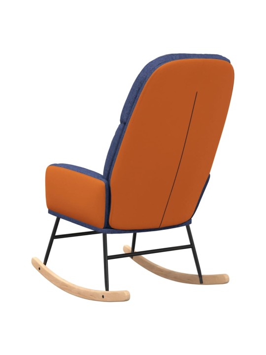 Houpací křeslo modré textil