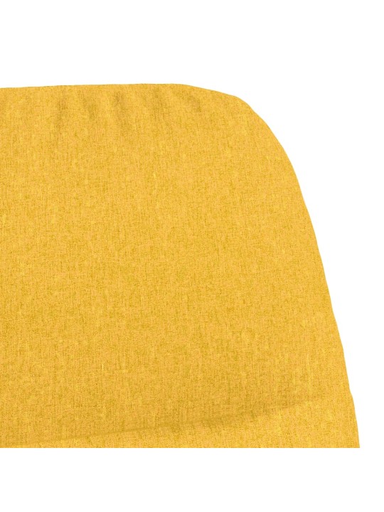 Houpací křeslo hořčicově žluté textil