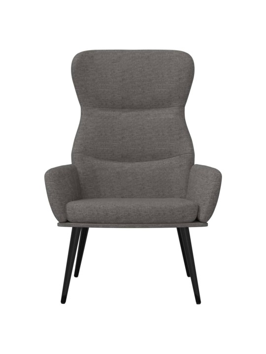 Relaxační křeslo světle šedé textil
