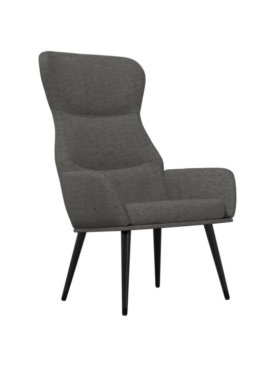Relaxační křeslo tmavě šedé textil