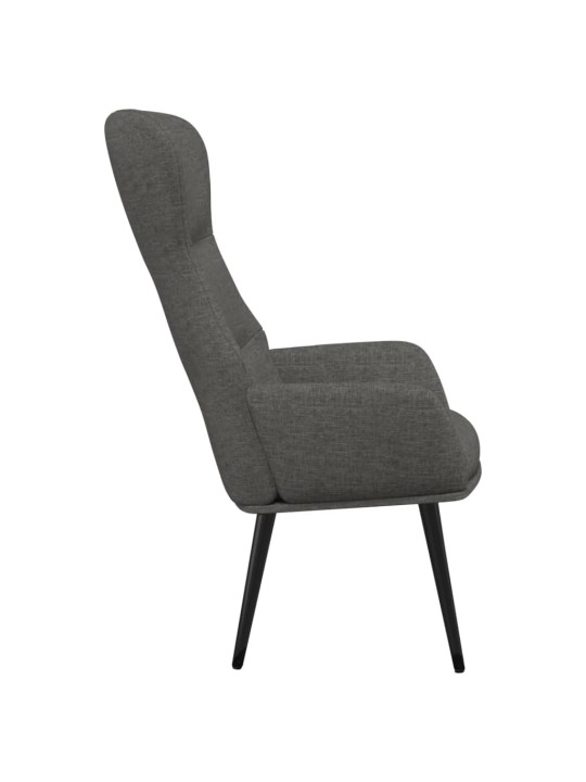 Relaxační křeslo tmavě šedé textil