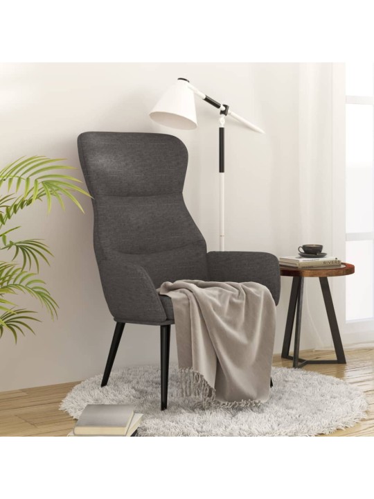 Relaxační křeslo tmavě šedé textil