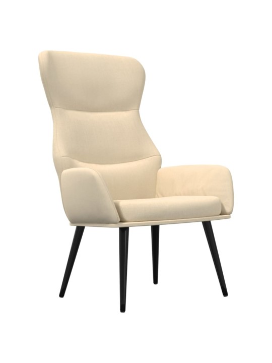 Relaxační křeslo krémové textil