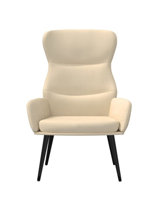Relaxační křeslo krémové textil