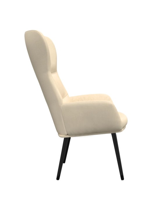 Relaxační křeslo krémové textil