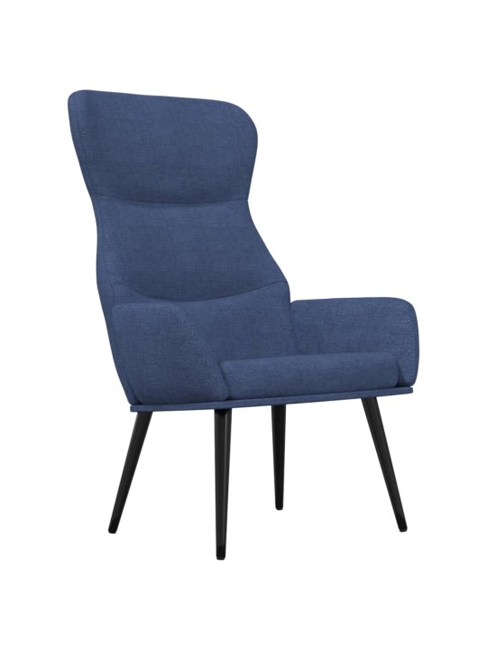 Relaxační křeslo modré textil