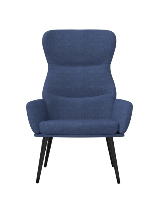 Relaxační křeslo modré textil